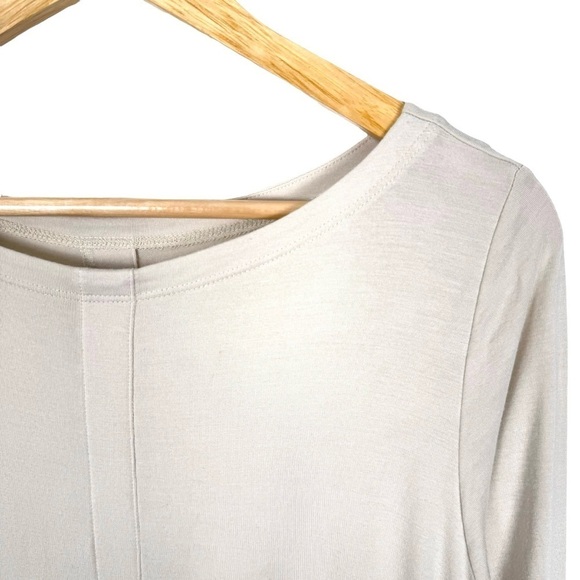 Soft Surroundings 3/4 Sleeve Jersey Knit Tunic Ivory Size Medium - Picture 4 of 11